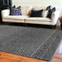 5'X7' Grey Black Hand Tufted Space Dyed Geometric Indoor Area Rug