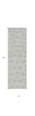 8' Ivory Wool Handmade Runner Rug