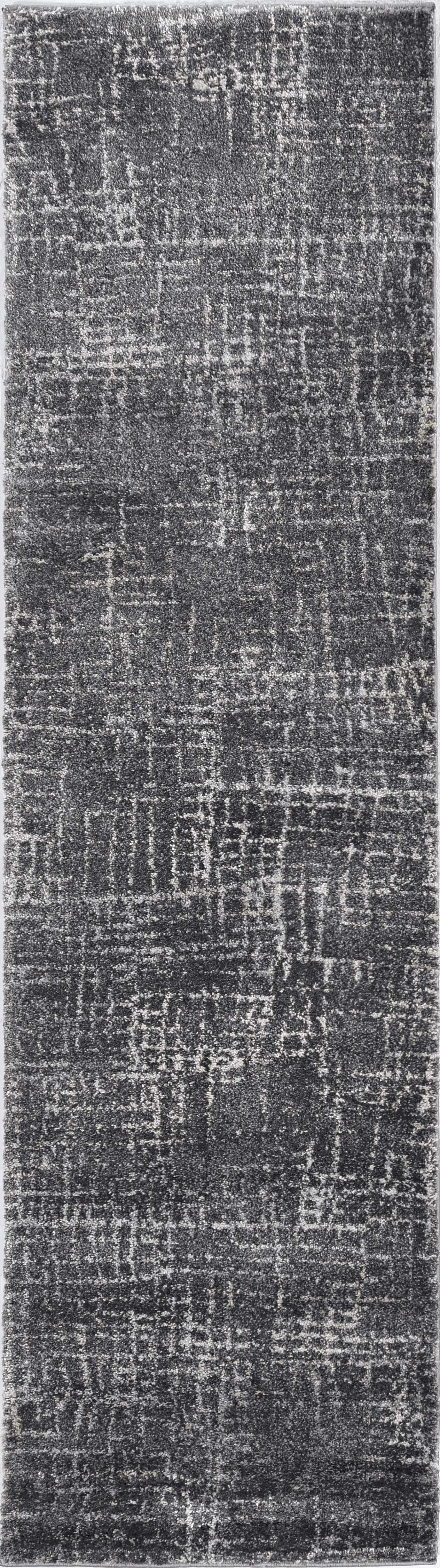 8'X10' Grey Machine Woven Abstract Scratch Indoor Area Rug