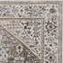 7' Grey Machine Woven Diamond Floral Medallion Indoor Runner Rug