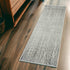 10'X13' Ivory Grey Machine Woven Geometric Lines Indoor Area Rug