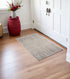 10'X13' Ivory Grey Machine Woven Geometric Lines Indoor Area Rug