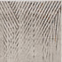 7' Ivory Grey Machine Woven Geometric Lines Indoor Runner Rug