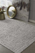 7' Grey Machine Woven Abstract Lines Indoor Runner Rug