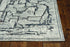 7' Grey Machine Woven Abstract  Indoor Runner Rug