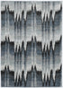 3'X5' Blue Ivory Machine Woven Abstract Pulse Area Rug