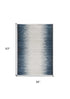 3' X 5'  Ivory Blue Gradient Area Rug