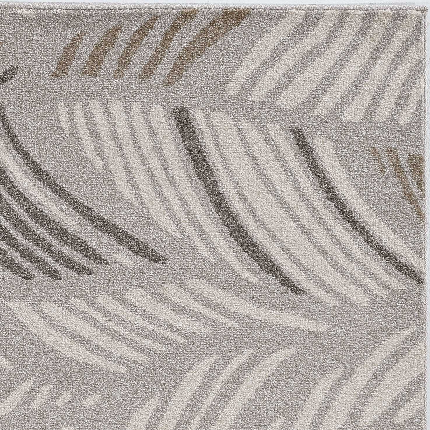 2' X 3' Grey And Beige Waves Accent Rug