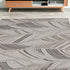 2' X 3' Grey And Beige Waves Accent Rug