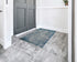 5'X8' Silver Blue Machine Woven Abstract Smudge Indoor Area Rug