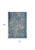 3'X5' Silver Blue Machine Woven Abstract Smudge Indoor Area Rug