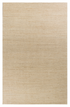 5'X7' Ivory Hand Woven Jute And Wool Indoor Area Rug