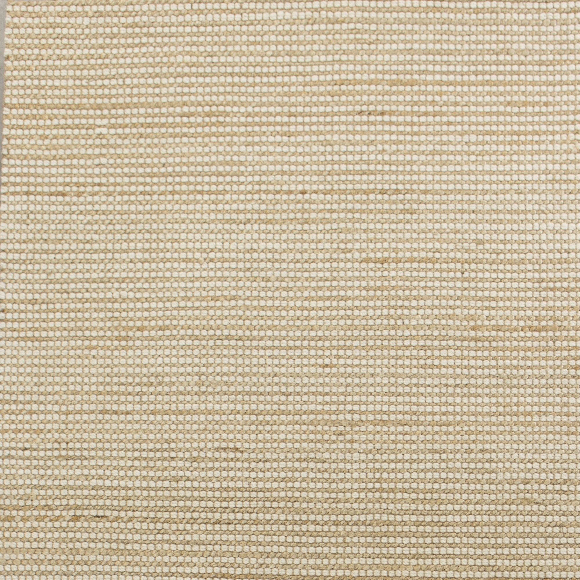 5'X7' Ivory Hand Woven Jute And Wool Indoor Area Rug