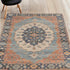 3'X5' Blue Hand Woven Oval Medallion Indoor Area Rug