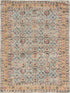 2'X4' Spa Green Hand Woven Floral Indoor Accent Rug