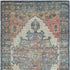 2'X4' Blue Rust Orange Hand Woven Diamond Medallion Indoor Accent Rug