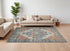 7'X12' Blue Orange Hand Woven Traditional Medallion Indoor Area Rug