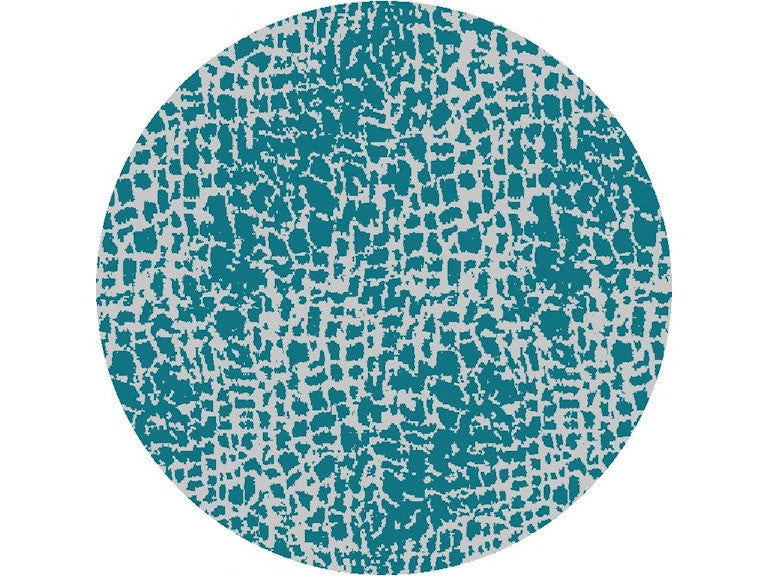 3'X4' Teal Machine Woven Uv Treated Animal Print Indoor Outdoor Accent Rug