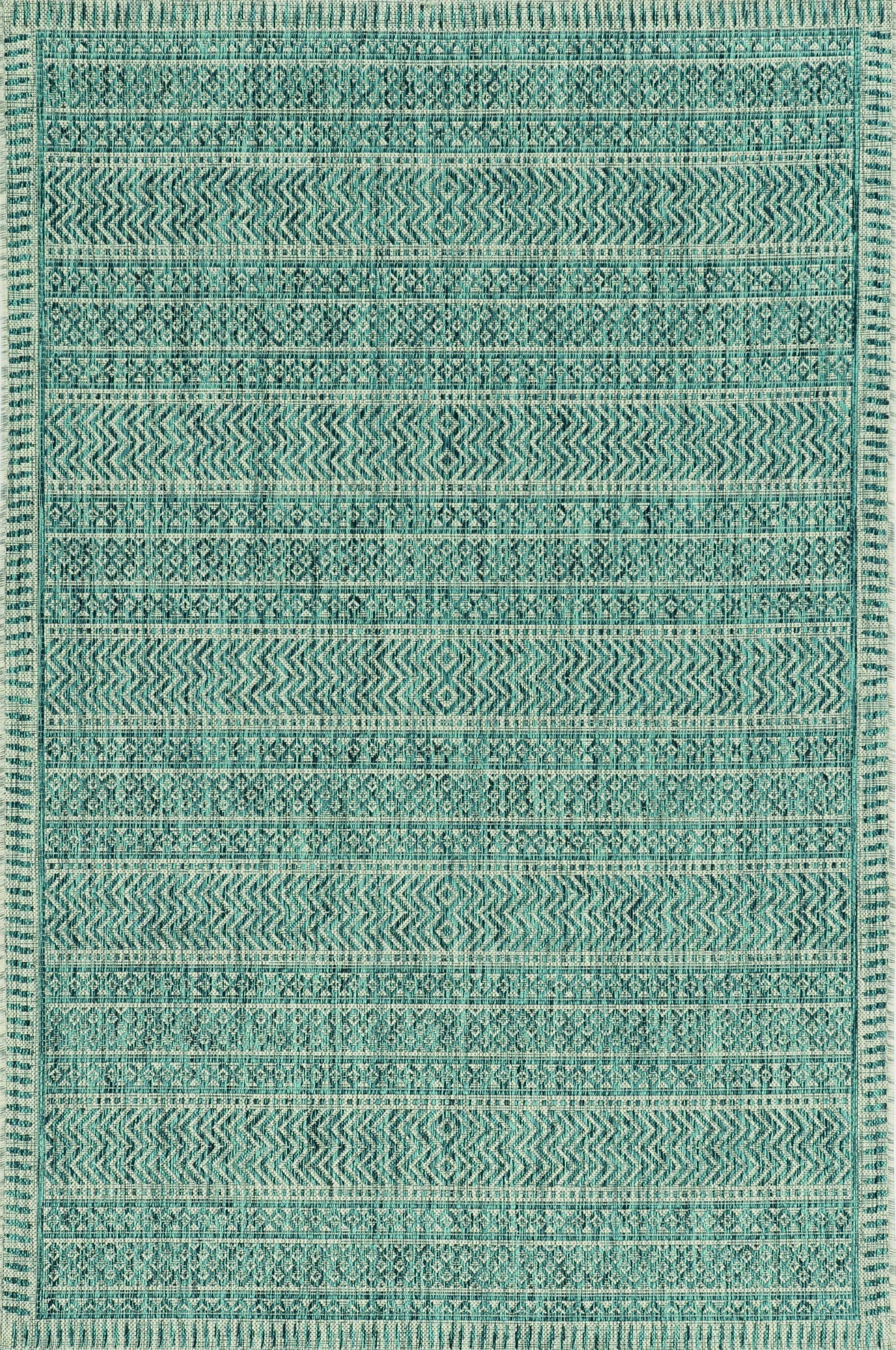 3' X 4' Teal Polypropylene Area Rug