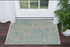 3' X 4' Teal Polypropylene Area Rug