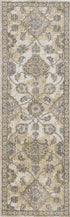 2' X 3' Ivory Sand Vintage Wool Accent Rug