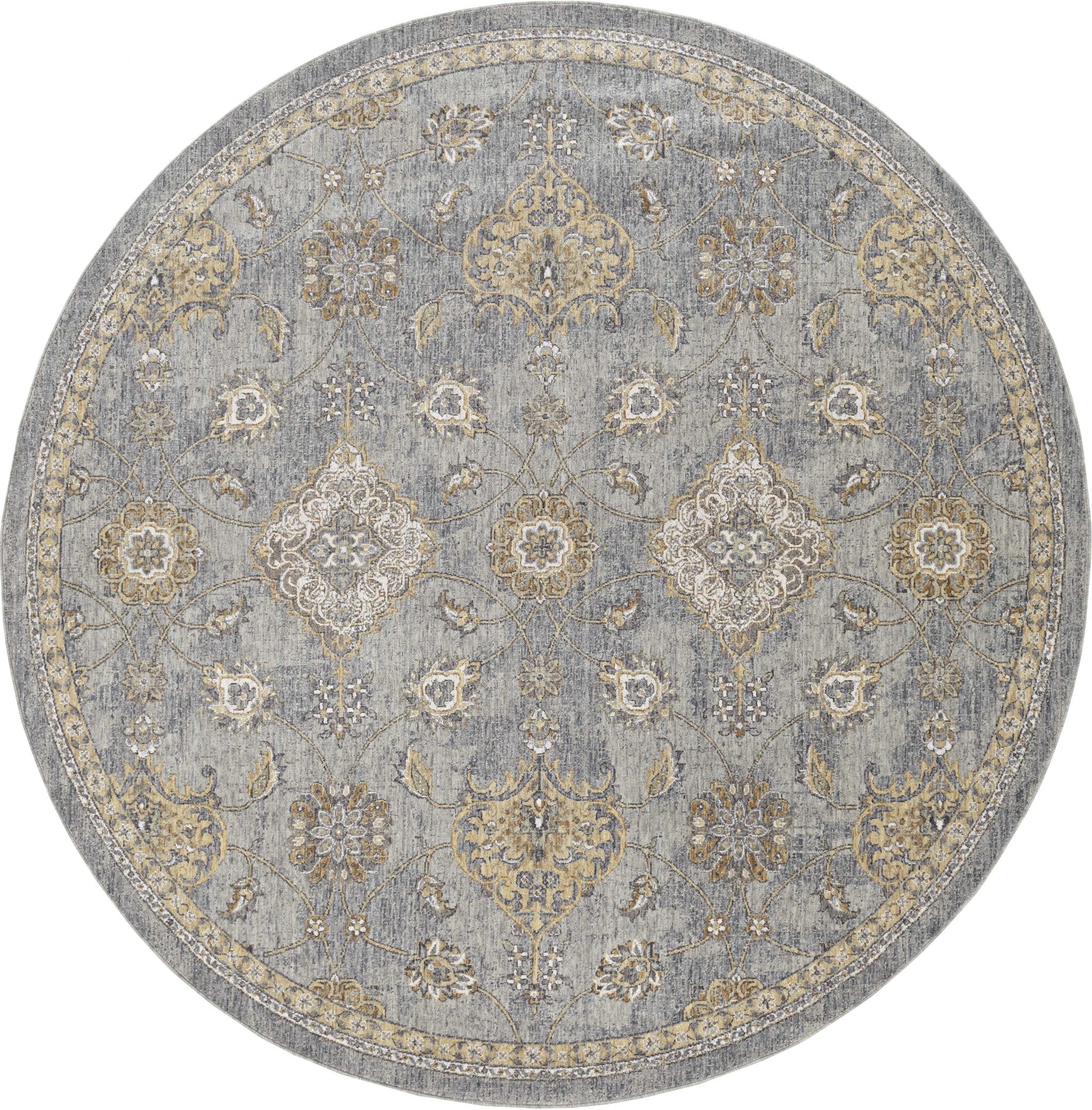 2'X3' Sage Green Machine Woven Vintage Traditional Indoor Accent Rug