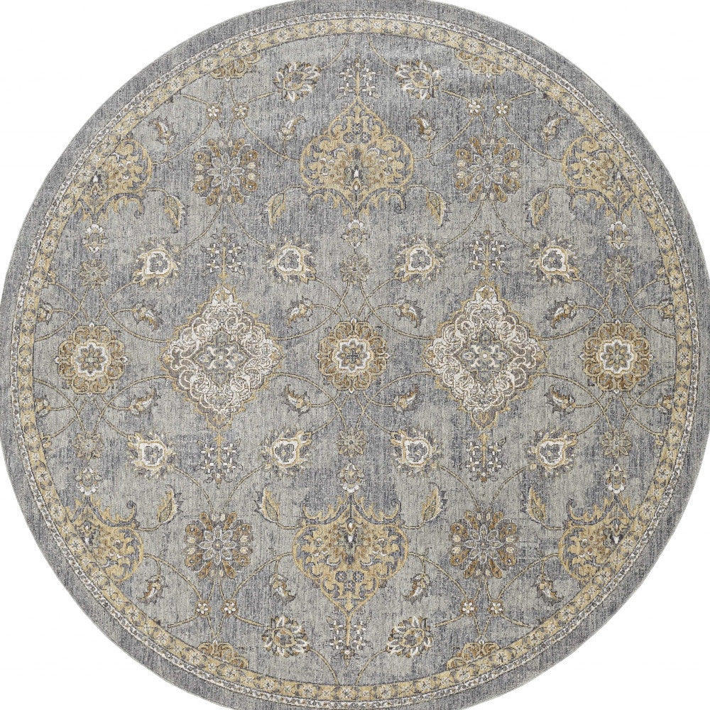 2'X3' Sage Green Machine Woven Vintage Traditional Indoor Accent Rug