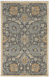 2'X3' Taupe Machine Woven Vintage Floral Traditional Indoor Accent Rug