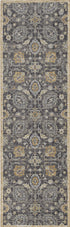 2'X3' Taupe Machine Woven Vintage Floral Traditional Indoor Accent Rug