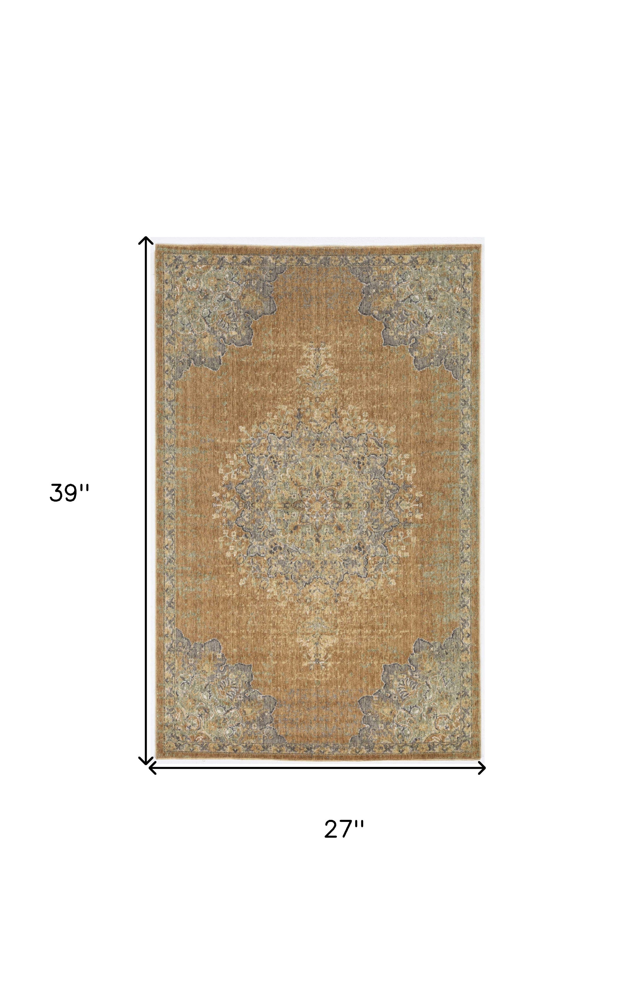 63 X 91 Coffee Wool Rug