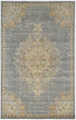 8' Slate Grey Machine Woven Vintage Traditional Indoor Runner Rug