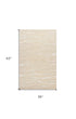 3'X5' Ivory Hand Tufted Abstract Indoor Area Rug