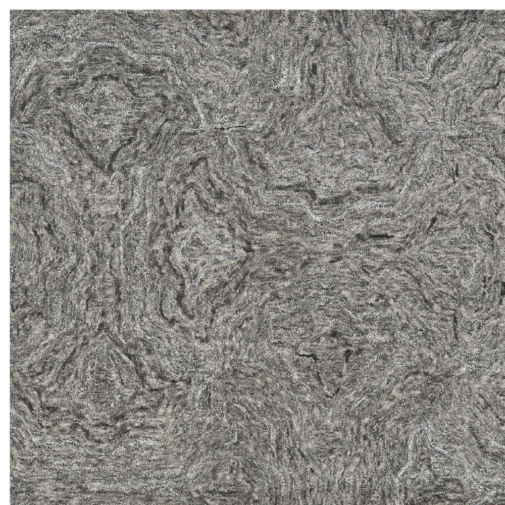 3'X5' Grey Hand Tufted Abstract Indoor Area Rug