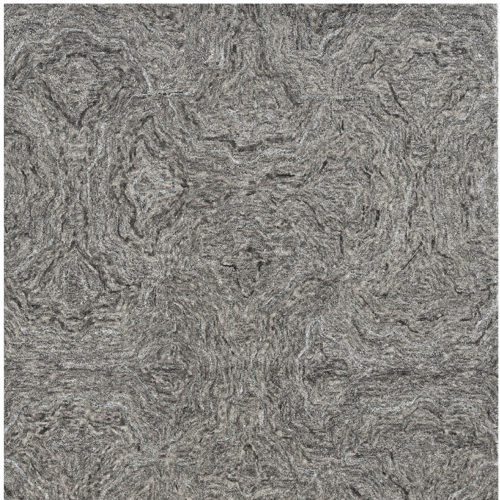 3'X5' Grey Hand Tufted Abstract Indoor Area Rug