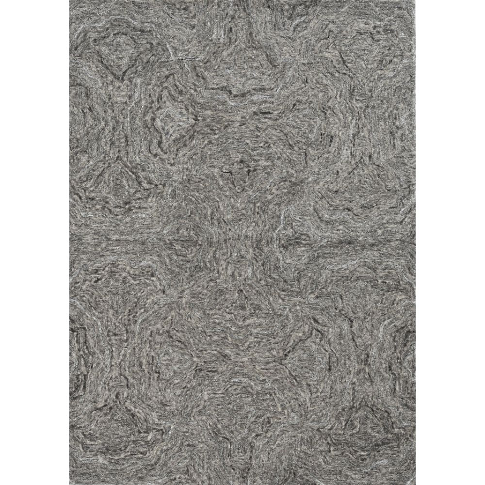 3'X5' Grey Hand Tufted Abstract Indoor Area Rug