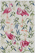 2'X3' Ivory Pink Hand Hooked Flamingo Indoor Accent Rug