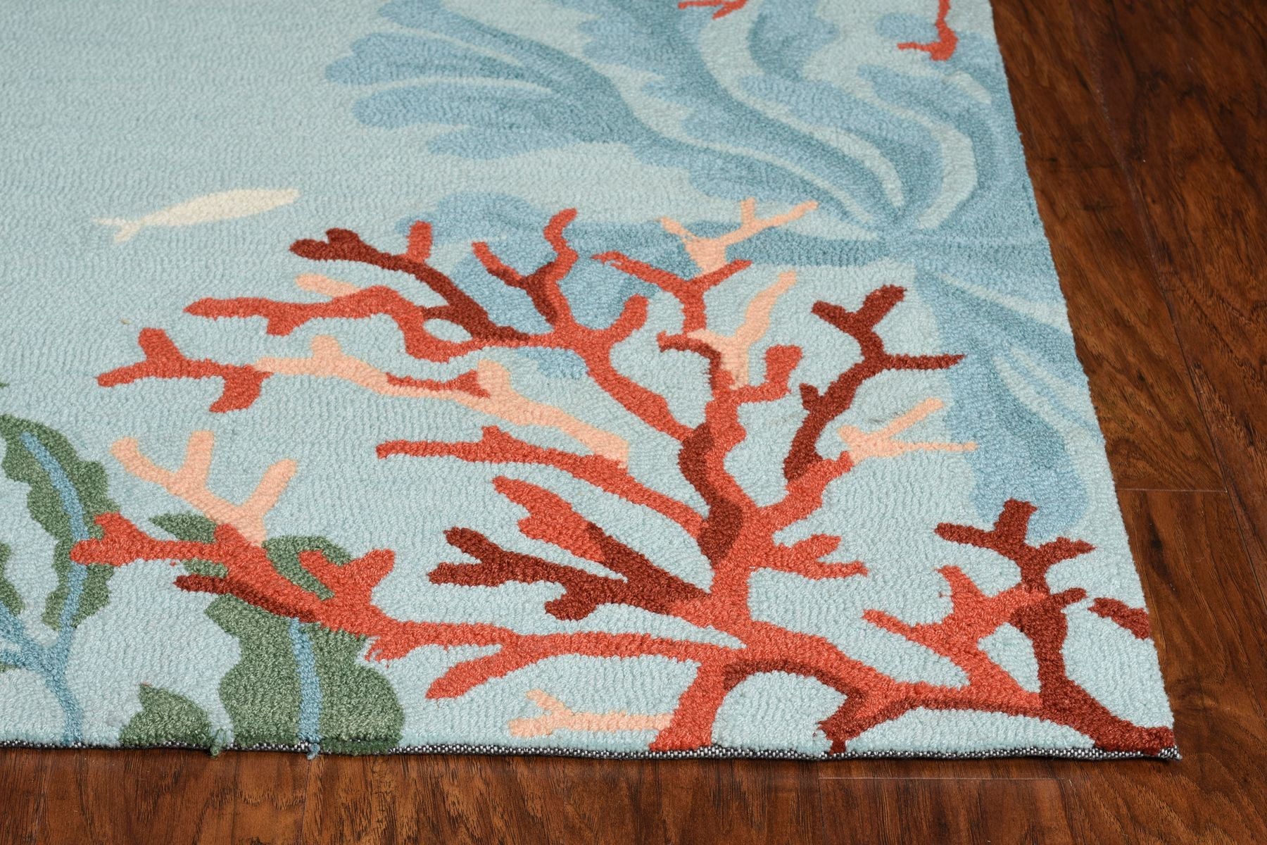 2' X 3' Blue Polyester Accent Rug