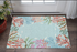 2'X4' Blue Hand Hooked Bordered Coral Reef Indoor Accent Rug