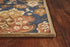 3' X 5' Ivory and Blue Seashell Hand Hooked Area Rug