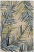 9'X12' Ivory Hand Tufted Tropical Palms Indoor Area Rug