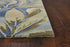 2' X 10' Blue Tropical Leaves Wool Indoor Runner Rug