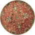 7' Sienna Orange Hand Tufted Wool Traditional Floral Indoor Runner Rug