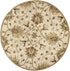 5' Round Champagne Floral Vine Wool Indoor Area Rug