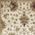 5' Round Champagne Floral Vine Wool Indoor Area Rug