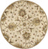 5' Round Champagne Floral Vine Wool Indoor Area Rug