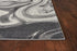 3'X5' Grey Black Machine Woven Marble Indoor Area Rug