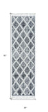 3' X 5' Charcoal Diamonds Area Rug With Fringe