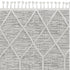 8'X11' Ivory Grey Machine Woven Geometric Indoor Area Rug