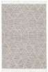 12'X15' Ivory Grey Machine Woven Geometric Indoor Area Rug