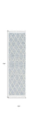 12'X15' Ivory Grey Machine Woven Geometric Indoor Area Rug